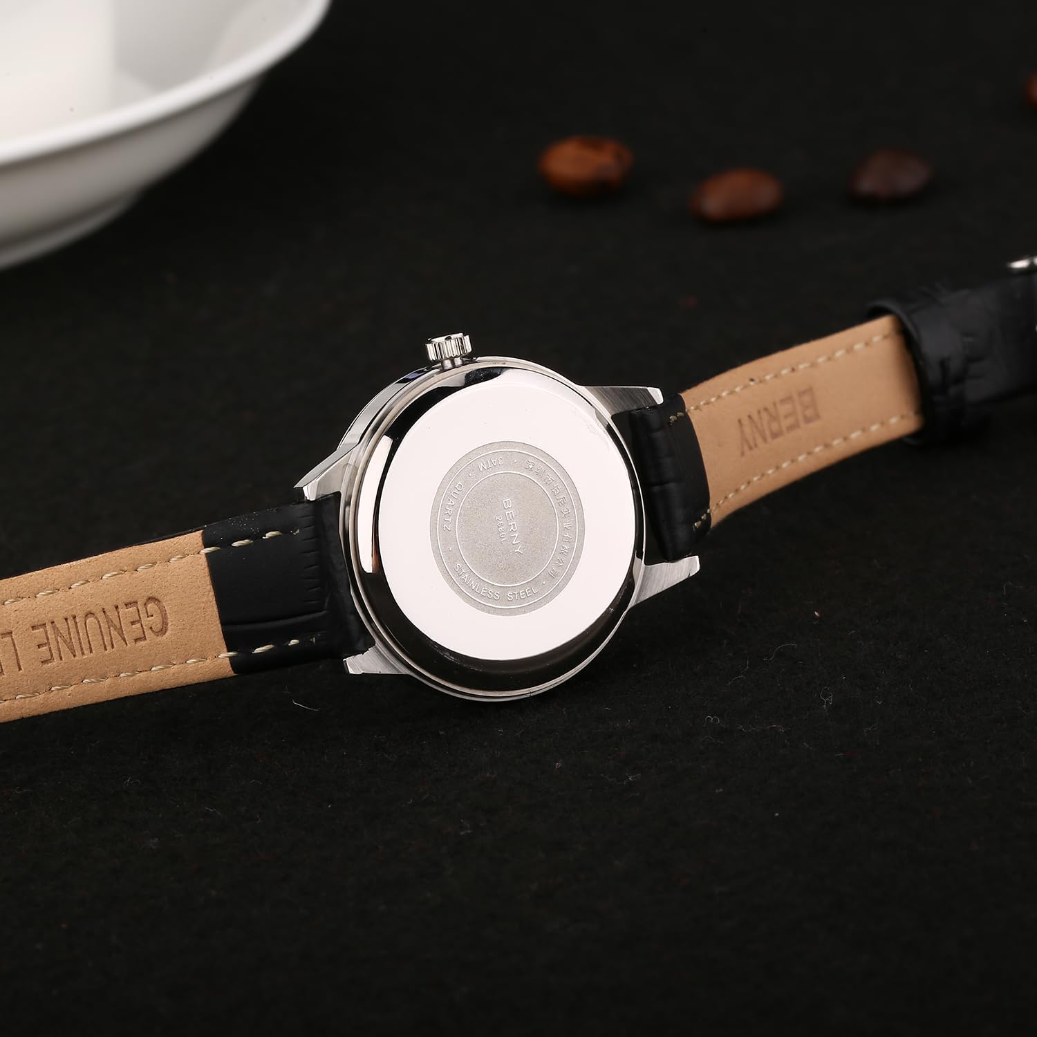 BERNY Automatic Watch for Women Waterproof Women's Wristwatch Super Luminous Mechanical Women Watch Female Analog Watches Stainless Steel Case Sapphire Crystal Date Calendar Fashion Birthday Present - Image 4