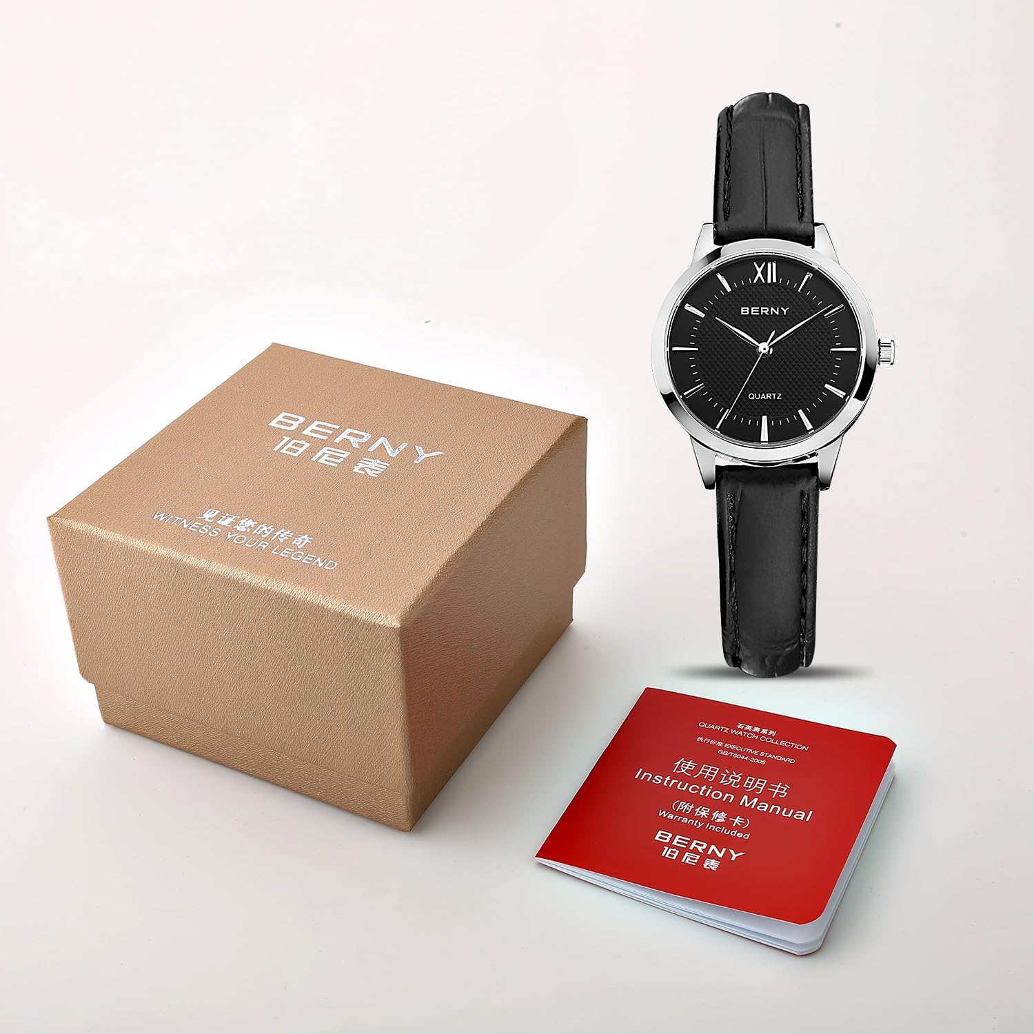 BERNY Automatic Watch for Women Waterproof Women's Wristwatch Super Luminous Mechanical Women Watch Female Analog Watches Stainless Steel Case Sapphire Crystal Date Calendar Fashion Birthday Present - Image 6