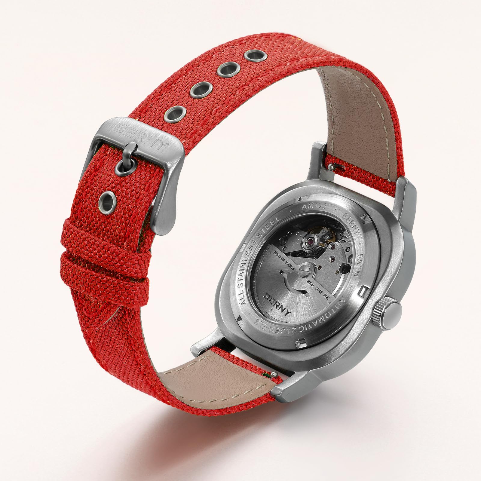 BERNY Automatic Watch for Women Waterproof Women's Wristwatch Super Luminous Mechanical Women Watch Female Analog Watches Stainless Steel Case Sapphire Crystal Date Calendar Fashion Birthday Present - Image 4