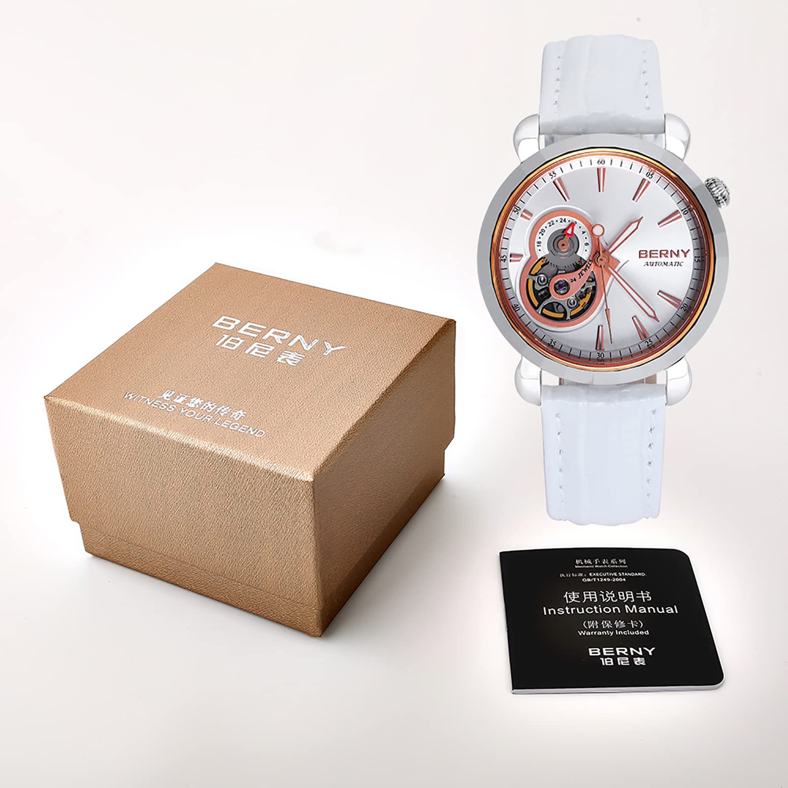 BERNY Automatic Watches for Women Skeleton Dress Watch Collection - Image 7