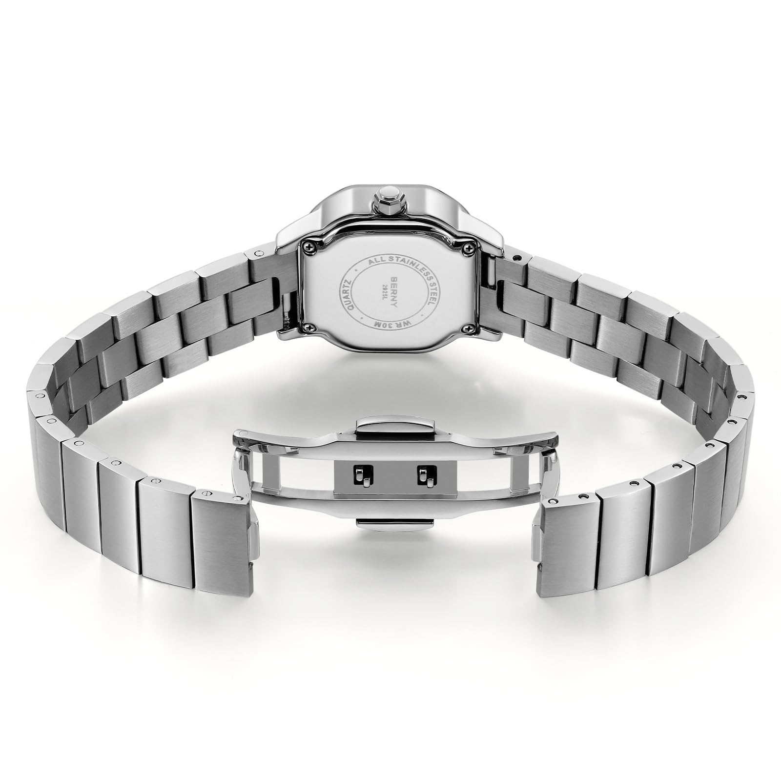 BERNY Gold Watches for Women Dainty Ladies Square Quartz Watch Japanese Quartz Movement 3ATM Waterproof Fashion Small Female Wrist Watch Luxury Birthday Gifts for Lady - Image 3