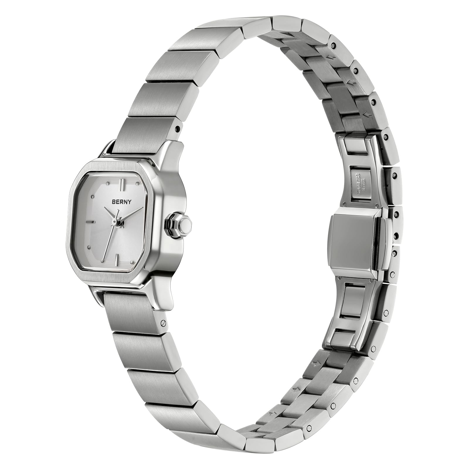 BERNY Gold Watches for Women Dainty Ladies Square Quartz Watch Japanese Quartz Movement 3ATM Waterproof Fashion Small Female Wrist Watch Luxury Birthday Gifts for Lady - Image 4