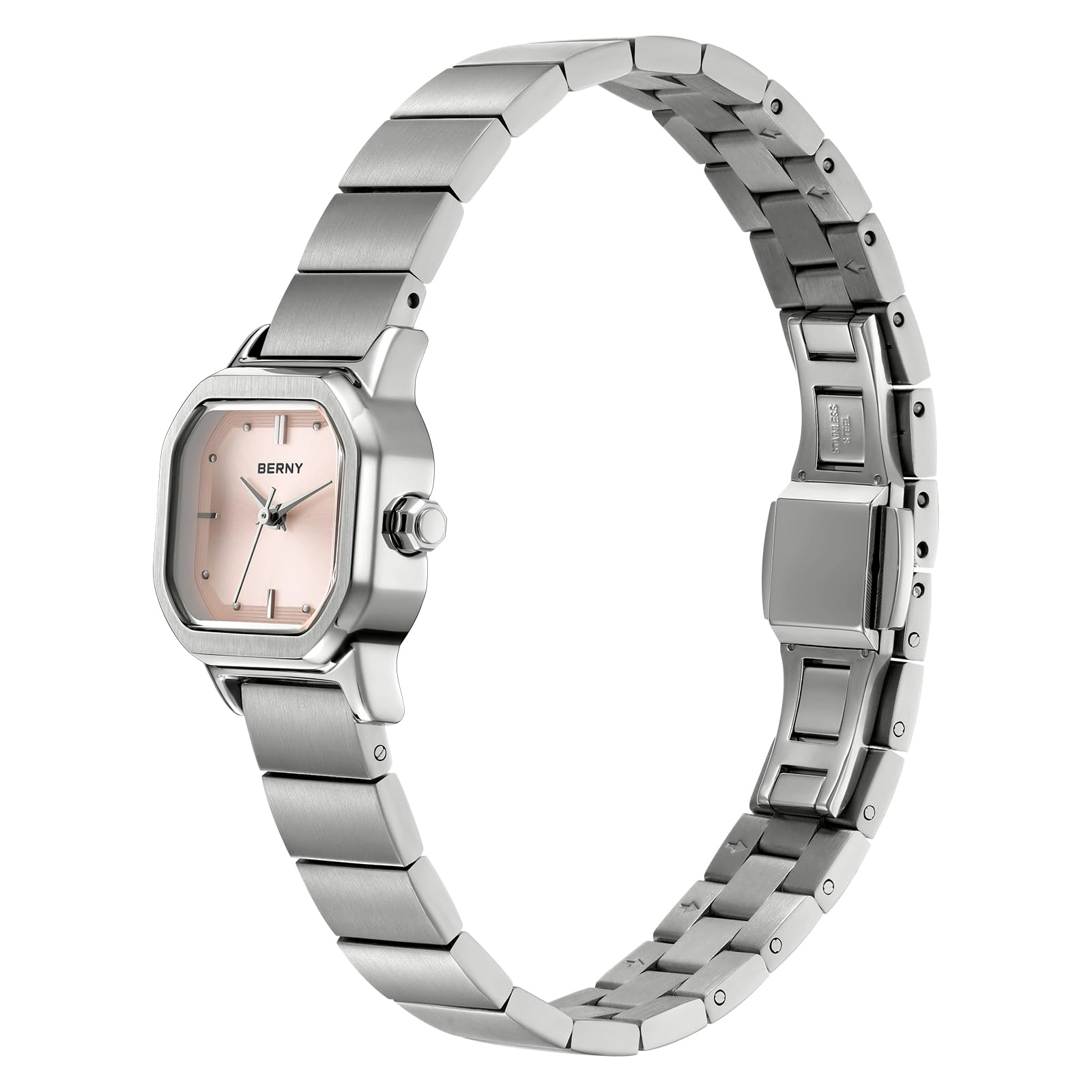 BERNY Gold Watches for Women Dainty Ladies Square Quartz Watch Japanese Quartz Movement 3ATM Waterproof Fashion Small Female Wrist Watch Luxury Birthday Gifts for Lady - Image 4