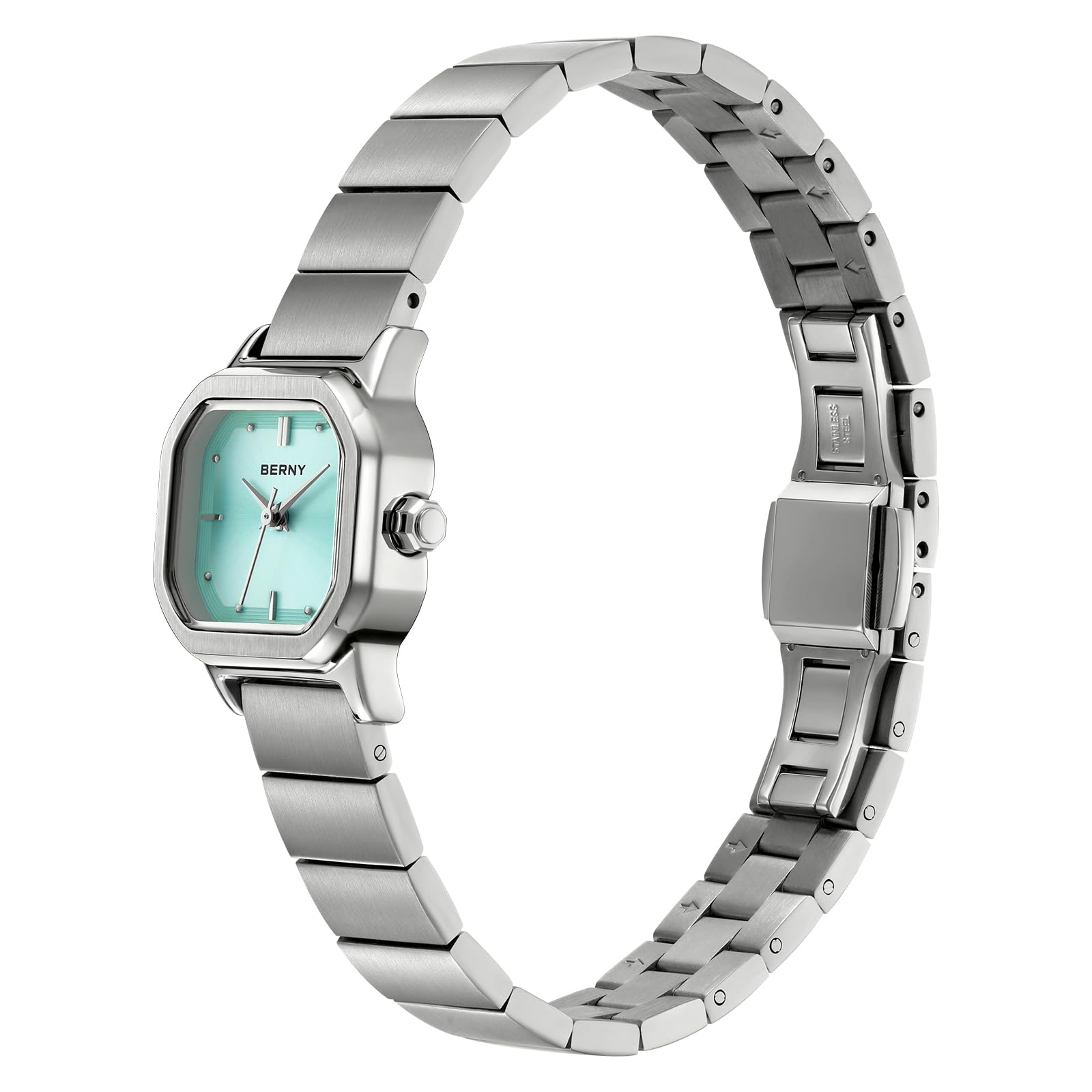 BERNY Gold Watches for Women Dainty Ladies Square Quartz Watch Japanese Quartz Movement 3ATM Waterproof Fashion Small Female Wrist Watch Luxury Birthday Gifts for Lady - Image 4