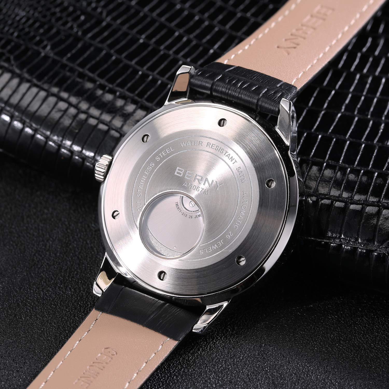 BERNY Luxury Automatic Watch for Men Power Reserve Mechanical Watch 24 Hour - Day - Date Multifunction Watch - Image 4