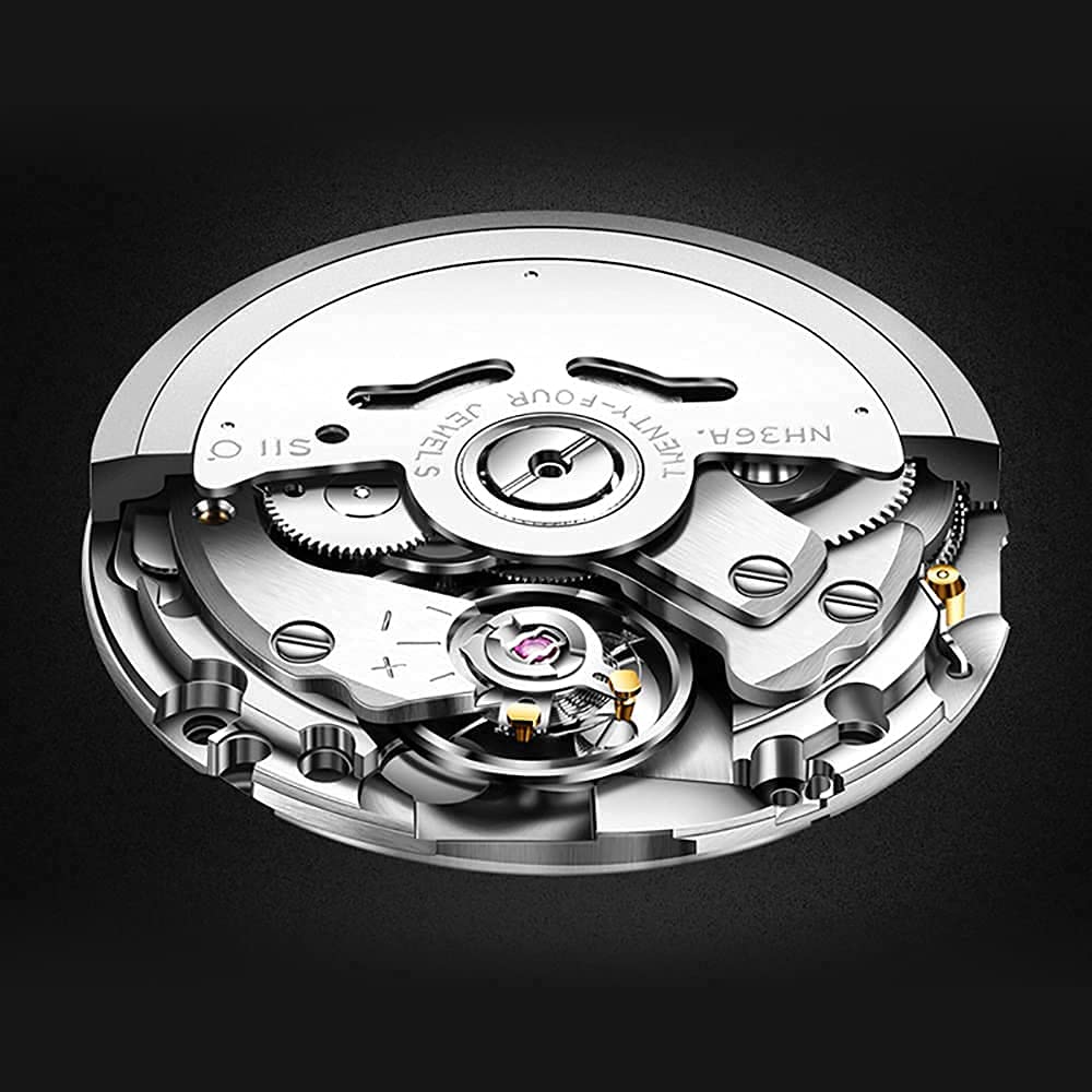 BERNY Men's Automatic Mechanical Watch Self Winding Watches Water Proof 20ATM Sapphire Glass Scratch Resistant Super Luminous with Oversize Dial（No Battery Required - Image 7