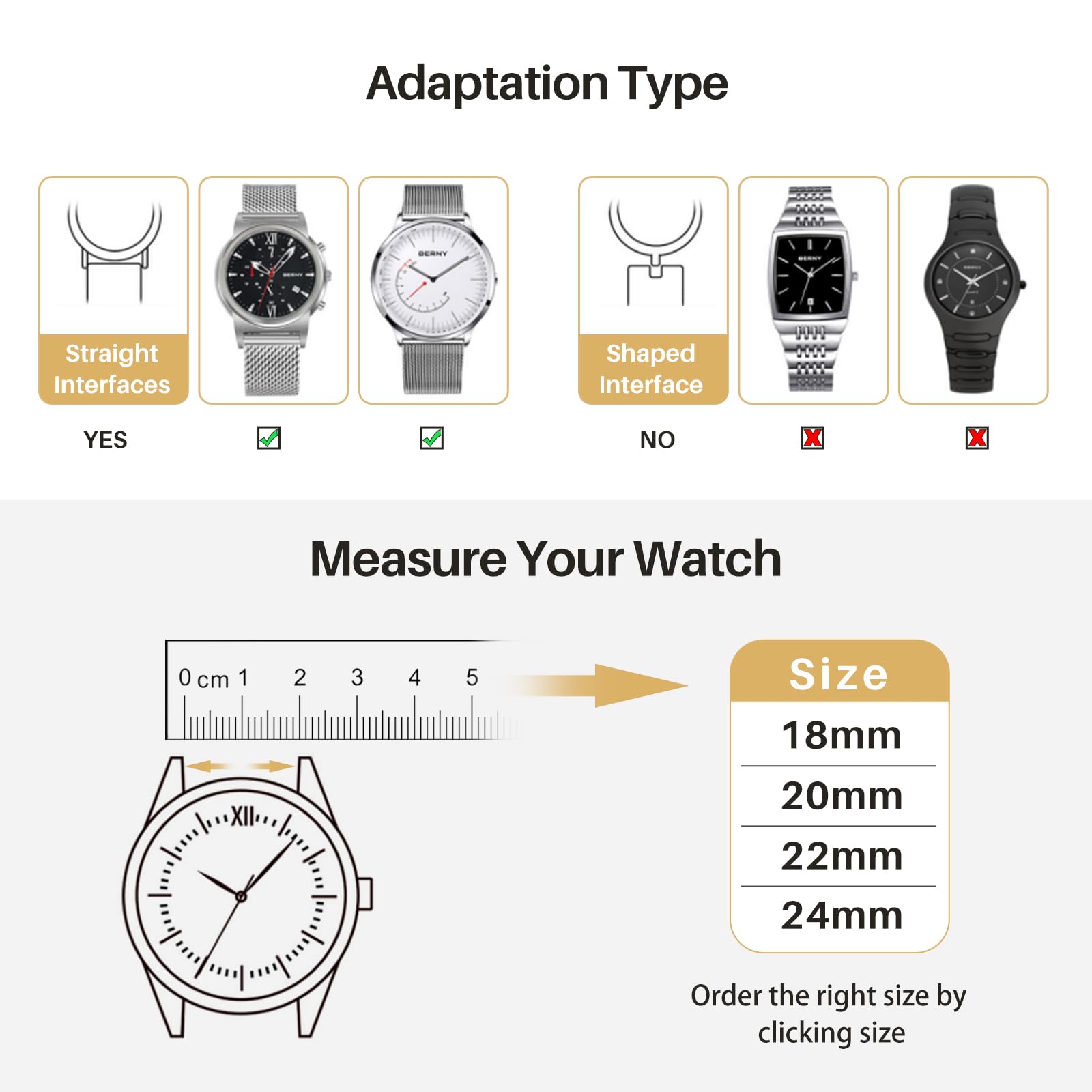 BERNY Stainless Steel Mesh Watch Band for Men Women, Quick Release Adjustable Milanese Watch Straps, Solid Metal Watch Bracelet with Double Safety Clasp Gold Blue - Image 4