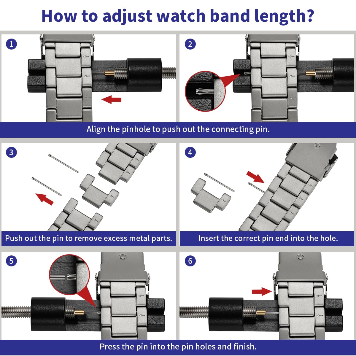 BERNY Watch Band, Specifically Designed for Watches T2566MS/T2576MS/T2596MS(Not applicable to other titanium watch models) - Image 6